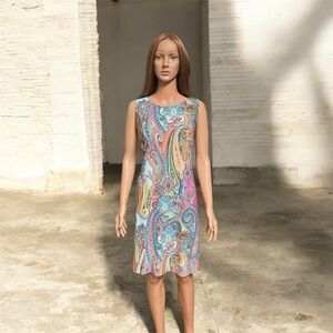 Tommy Hilfiger Colorful Paisley Sleeveless Dress
